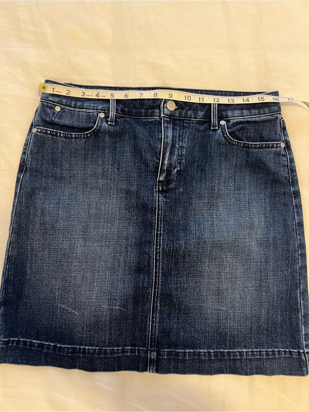 Talbots Petite Straight Denim Skirt Size 10P Classic Jean Skirt - Picture 2 of 6